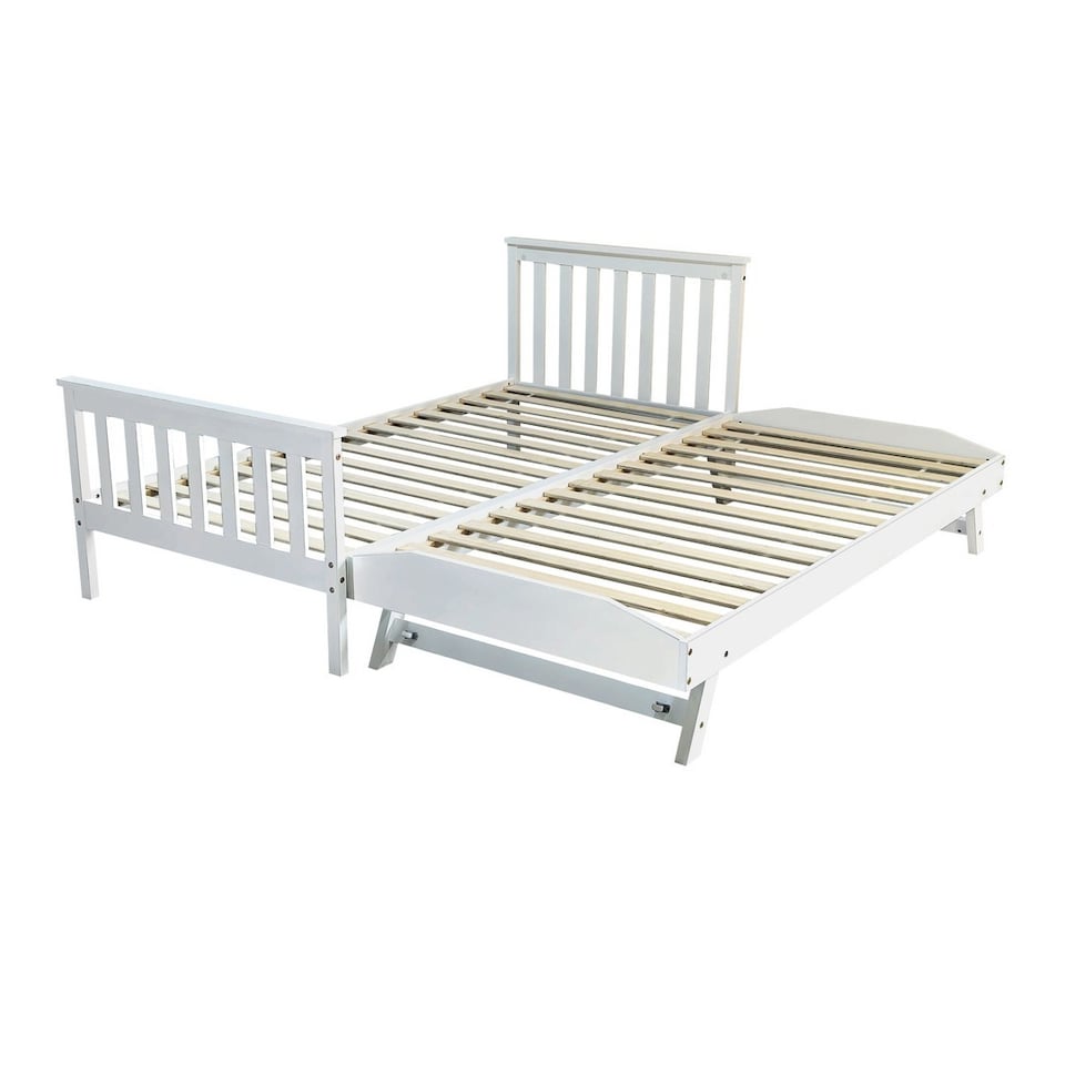 image 1 of Jinsen Single Pull Out Bed - Wood - L205 x W98 x H82 cm - White