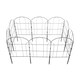 image 3 of Living and Home 10-Pcs Arched Top Iron Garden Fence Black