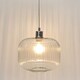 image 3 of Set of 2 Batley Large - Clear Ribbed Glass Easy Fit Pendant Shades | Clear | Medium | 2