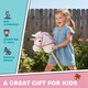 image 6 of AIYAPLAY Stick Horse w Wood Wheels, Pony Neighing, Galloping Sounds White