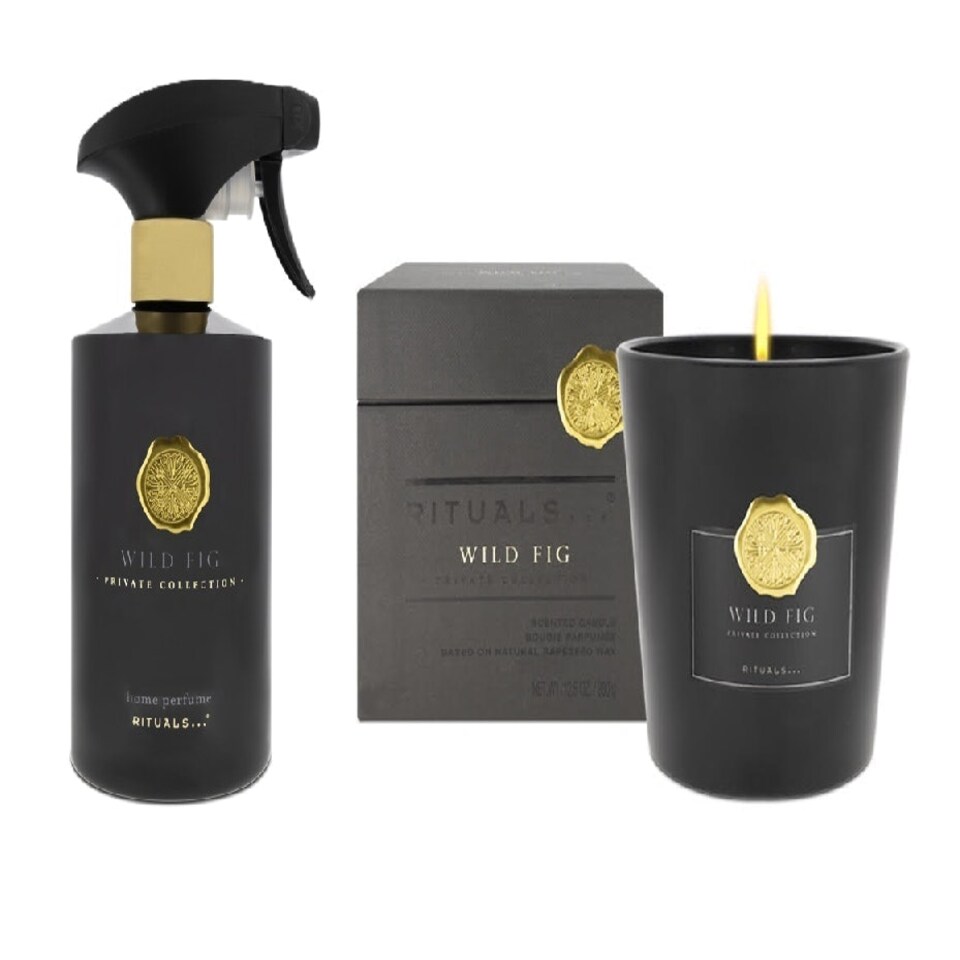 image 1 of Rituals Wild Fig Scented Candle 360g & Home Spray 500ml Gift Bag