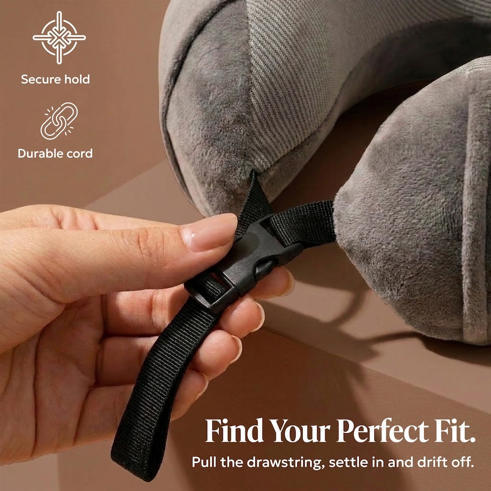 image 1 of Lugg Memory Foam Travel Pillow with Storage Bag 360 Degree Neck Support