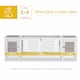 image 8 of PawHut Rabbit Hutch, Guinea Pig Cage w/ Slide Out Tray & Bunny Run, Grey