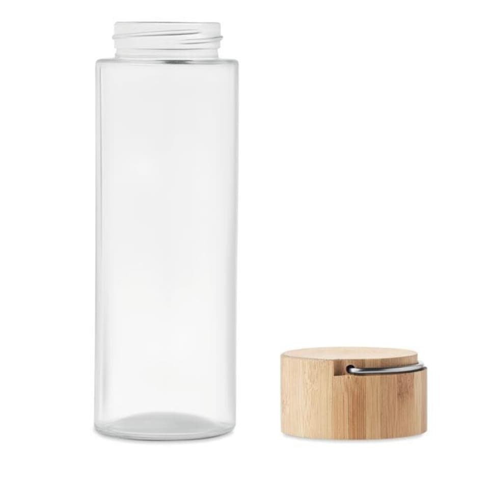 image 1 of MidOcean Ameland Bamboo 500ml Water Bottle - Transparent - One Size | Clear | One Size