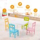 image 9 of COSTWAY Kids Table and 4 Chairs Set for Toddlers Multi
