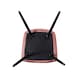image 6 of Set of 4 Camden Modern Velvet Dining Chairs with Armrests, Quilted Design & Black Metal Legs Pink