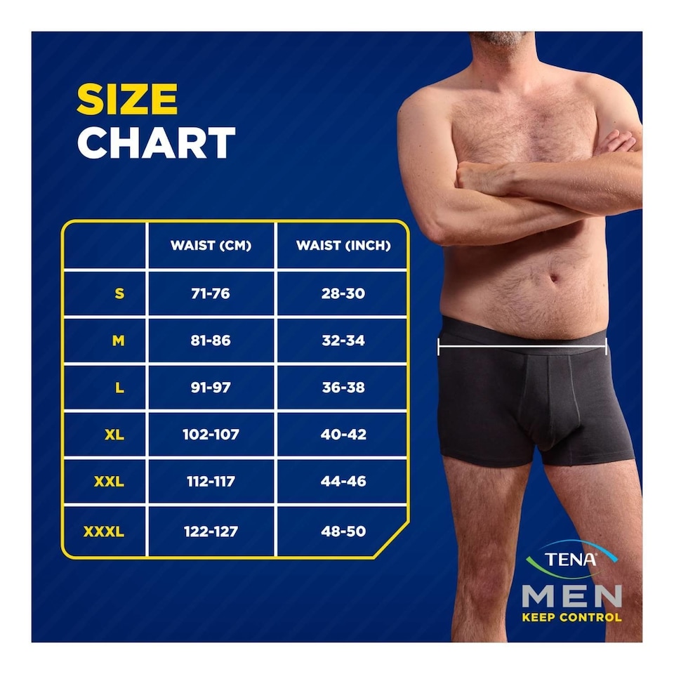 image 1 of TENA MEN Washable and Reusable Protective Boxer Black XXL 40x1p