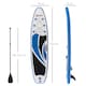 image 5 of Outsunny 10.6' x 32' x 6' Inflatable Stand Up Paddle Board, Non-Slip & Ultra-Light Deck with ISUP Accessories, Adj Paddle, Pump, Backpack Bag, and Three Bottom Fins, for Youth Adults Beginner | White | White