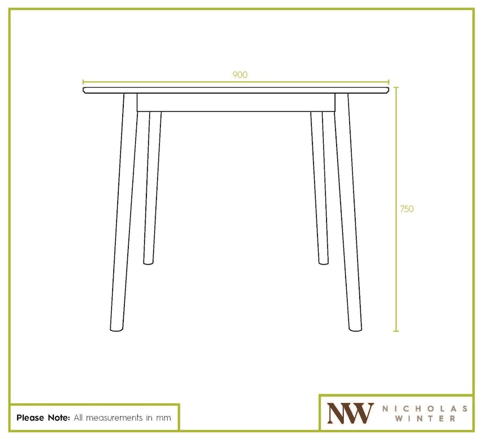 image 1 of Nicholas Winter Square Wooden Dining Table - 90cm x 90cm - Natural