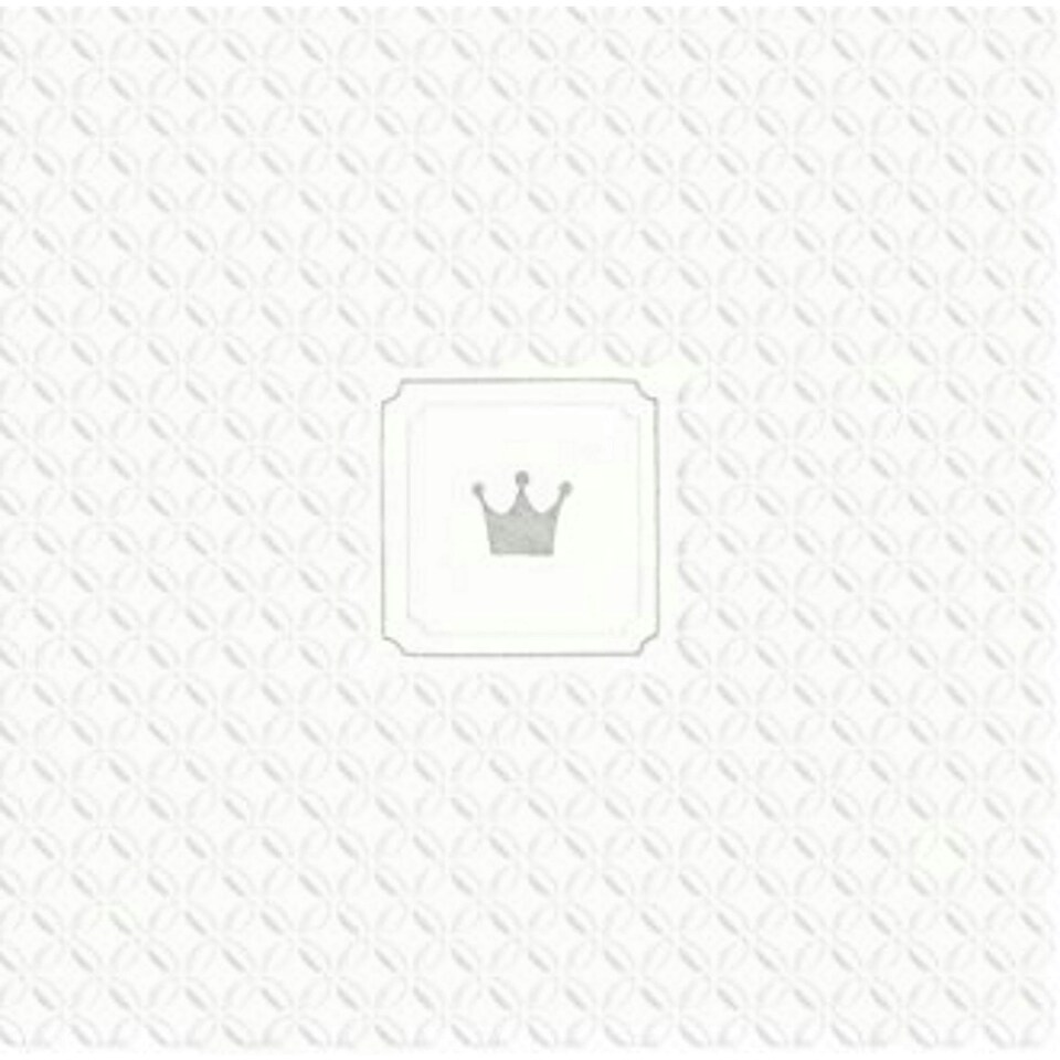 IHR Lunch Napkins Giorno Festivo Crown Silver 33cm 3ply 20 Pack
