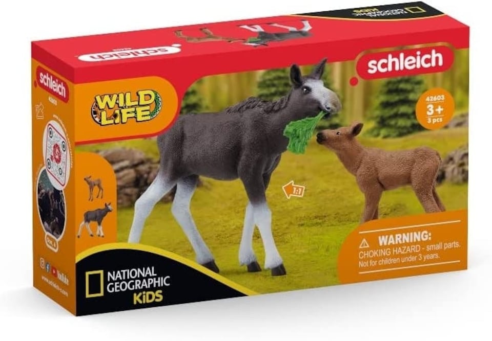 image 1 of Schleich Moose With Calf (Natgeo) Figure