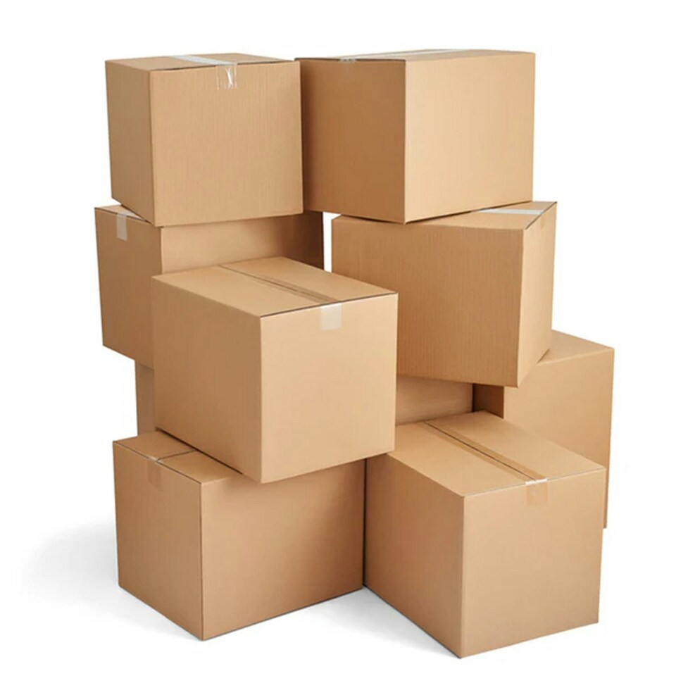 image 1 of 100 x 13x10x12" Strong Single Wall Cardboard Shipping Storage Packing Boxes Brown