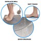 image 3 of Embossed Spaghetti Anti Slip Square Shower Mat - Star - 53cm x 53cm | Grey | Grey | Square 53x53cm