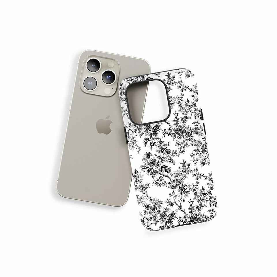 image 1 of Mono Floral Phone Case | Black | iPhone 12
Slim | iPhone 12
Slim