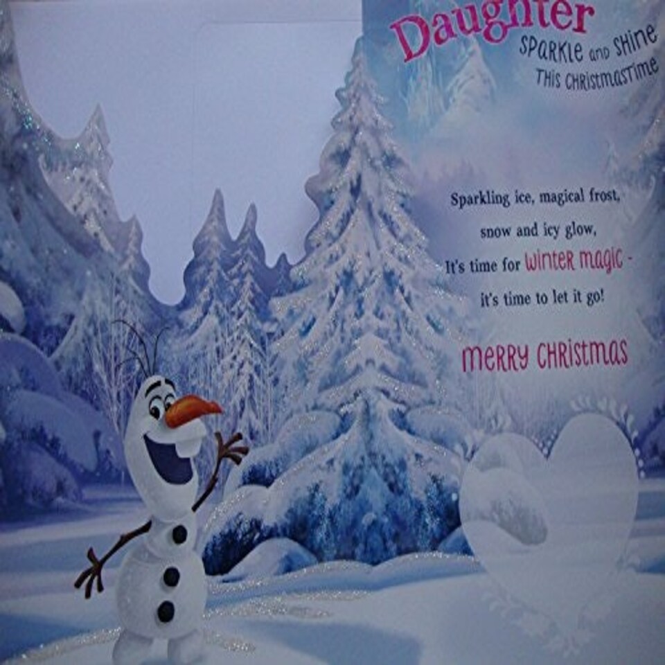 image 1 of Daughter Sparkle And Shine Disney Frozen Christmas Card