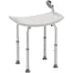 image 1 of HOMCOM Height Adjustable Shower Stool, Aluminium Shower Chair, Non-Slip Bath Stool for Elderly, Disabled, Seniors, Pregnant, White