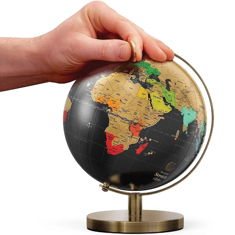 image 1 of Suck UK World Scratch Globe - Travel Adventure Decor