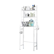 Living and Home Bathroom Storage Shelf Over Toilet Rack 3-Tier - White