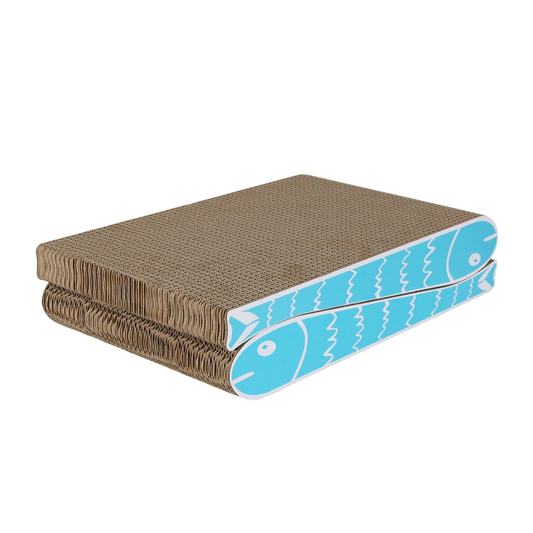 Skylos 2PCS Cat Scratching Board Cardboard Cat Scratcher Lounge Pad