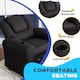image 4 of HOMCOM Kids Recliner Chair with Adjustable Backrest & Footrest | Black | One Size