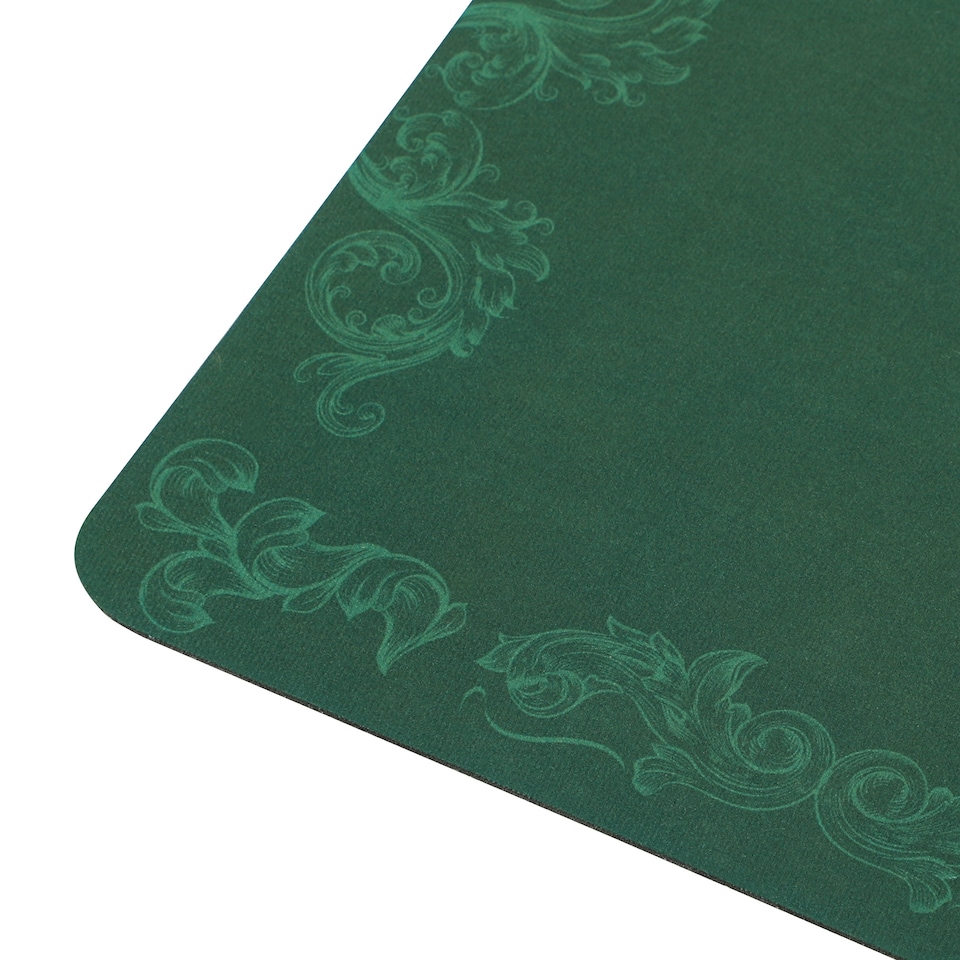 image 1 of SPORTNOW 239.3 x 115.5 cm Professional Texas Hold'em Poker Mat 12 Player Water-Resistant Poker Table Top Rubber Poker Table Mat with Felt Surface Carry Bag, Green