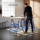 image 7 of Scaffold Trestle Set of 2 - A Frame, foldable, 7-step height adjustable | Blue | blue | 68,50 x 56,50 x 79,50 cm | 2