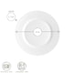 image 3 of Bormioli Rocco Toledo Glass Dinner Plates - 25cm - White - Pack of 6 | White | White