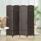 image 6 of HOMCOM 4 Panel Folding Room Divider, Privacy Screen, 160 x 170cm, Brown | Brown