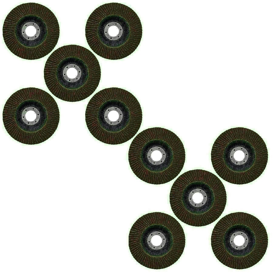 image 1 of 40 Grit Flap Discs Sanding Grinding Rust Removing For 4-1/2" Angle Grinders 10pc