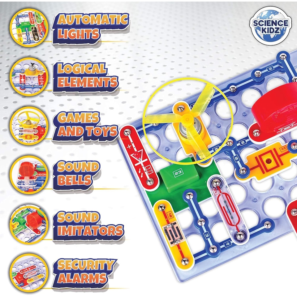 image 1 of Science Kidz Electro Snaps 188 Piece Electronics Set