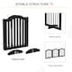 image 6 of PawHut Freestanding Pet Gate Safety Barrier 3 Pannel w/ Support Feet Black