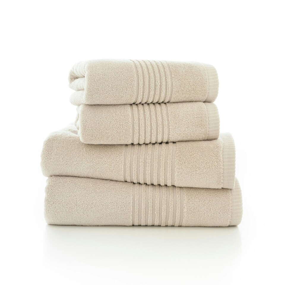 image 1 of Quik Dri Absorbent Cotton Soft Rapid Drying Towels Cream | Stone | Bath sheet