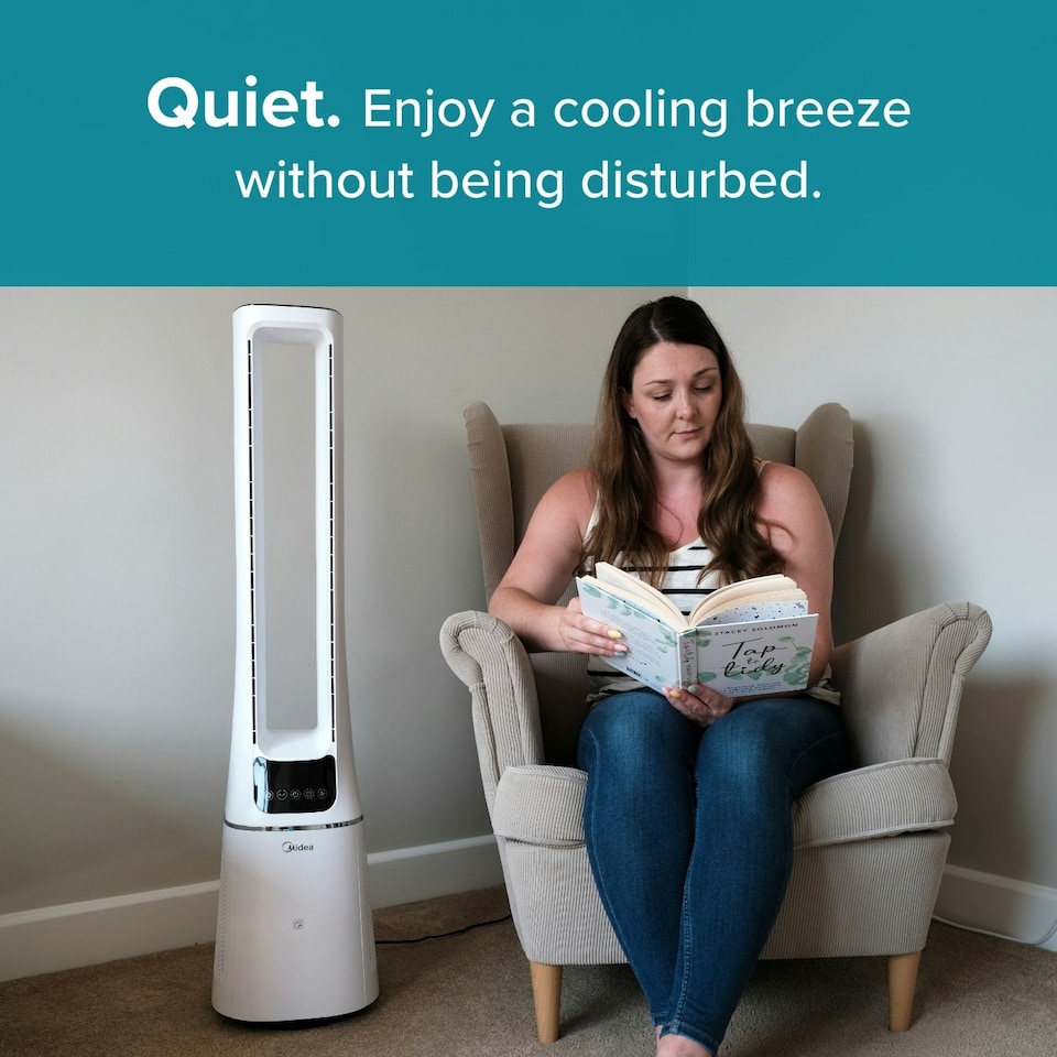 image 1 of Midea SmartAir Cool + Purify Bladeless Fan with Free MSmartHome App - 36"