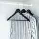 image 5 of Harbour Housewares Wooden Clothes Hanger - Black - Pack of 10