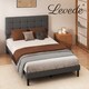 image 9 of Levede Bed Frame Upholstered Linen Headboard Tufted Wooden Slat King Size Grey | Grey | King | King