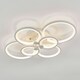 image 1 of Living and Home Modern Circular LED Light-adjusted Semi Flush Ceiling Light for Nordic Decor, 75cm W x 50cm D