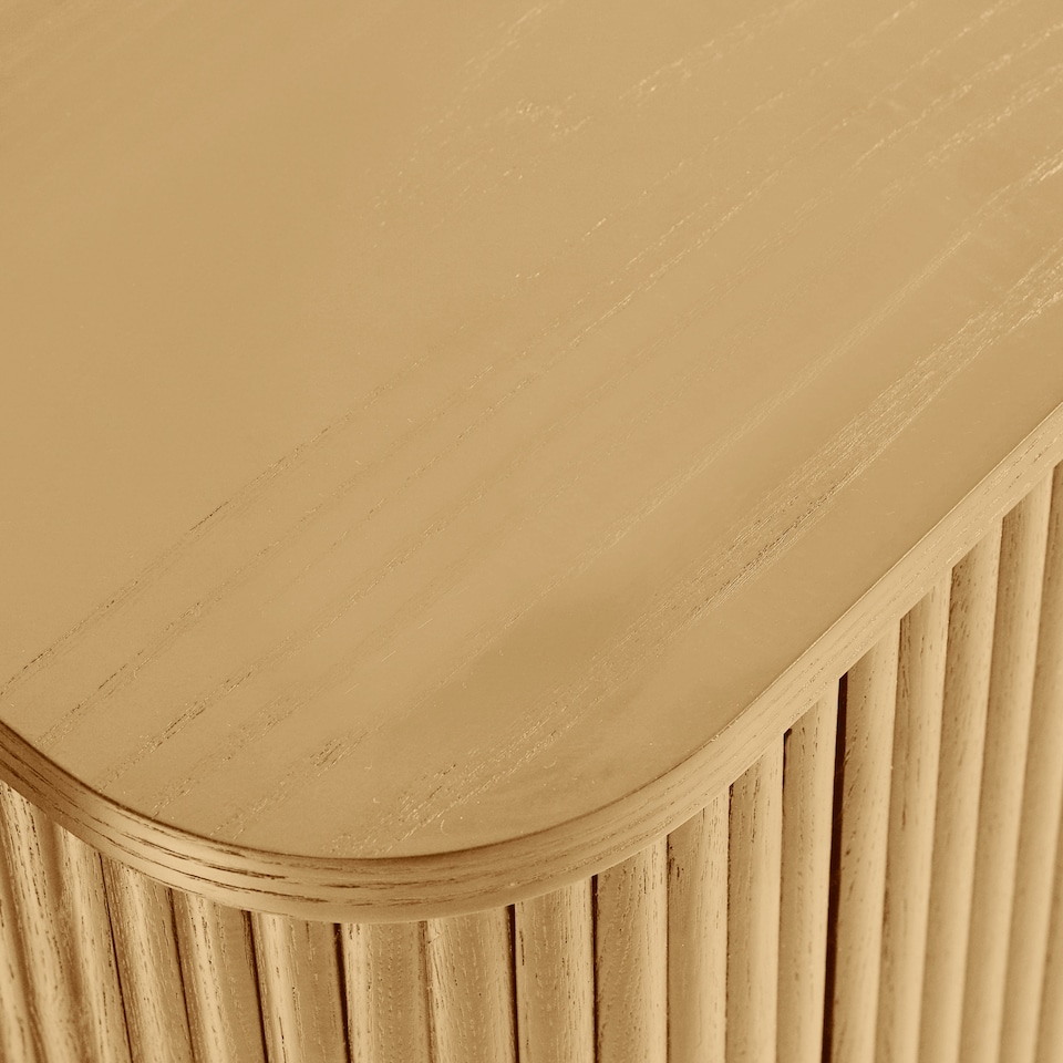 image 1 of Louis Light Oak Effect Fluted TV Unit