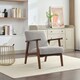 image 2 of Hadley Boucle Fabric Accent Chair - Light Grey