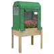 image 1 of Outsunny Wooden Raised Planter with PE Greenhouse Cover and Bed Liner