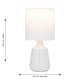 image 9 of First Choice Lighting Set of 2 Ripple 29cm White Lamps White | White