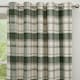 image 2 of Fusion Balmoral Check Eyelet Curtains Bottle Green