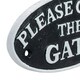image 5 of Please Close The Gate Black Cast Iron Sign Plaque Door Wall House Home Yard