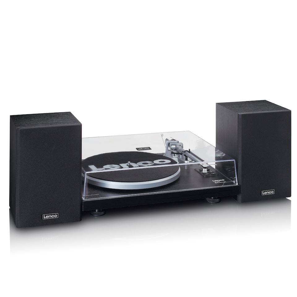 image 1 of LENCO LS-500BK - Record player with built-in amplifier and Bluetooth plus 2 external speakers - Black