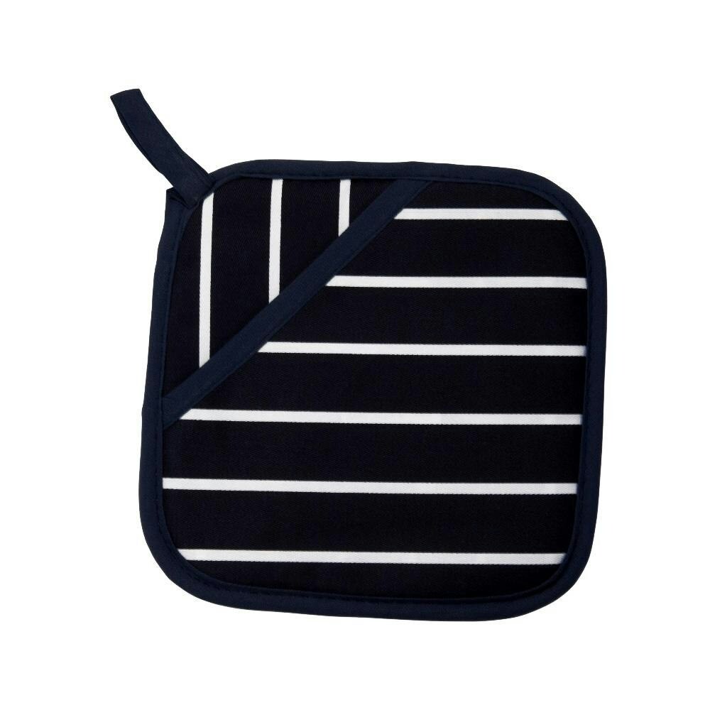 Rushbrookes Butchers Stripe Pot Grab (Made in UK) - Navy