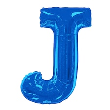 Kaleidoscope 34 Inch Foil Letter Blue Balloon - Blue - E