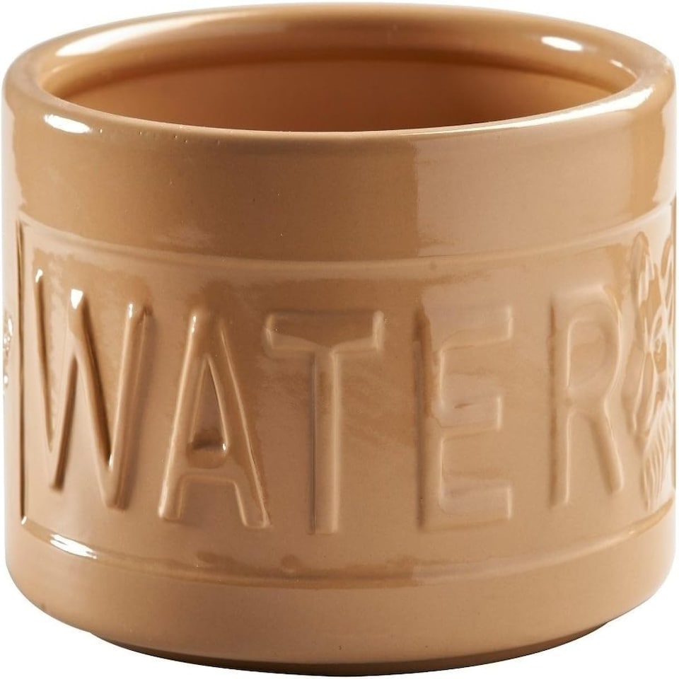 image 1 of Mason Cash Cane Lettered Stoneware Water Bowl 15 cm