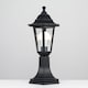 image 2 of ValueLights Black Outdoor Post Topper Light with 6W Warm White Bulb | Black