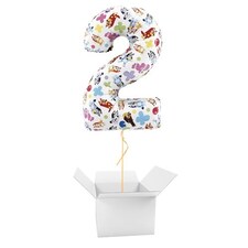 Bluey Number 2 Giant Foil Helium Balloon - Inflated Balloon in a Box