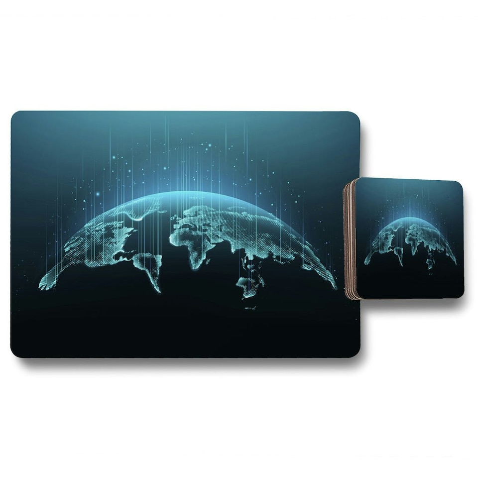image 1 of Map of the planet (Placemat & Coaster Set)