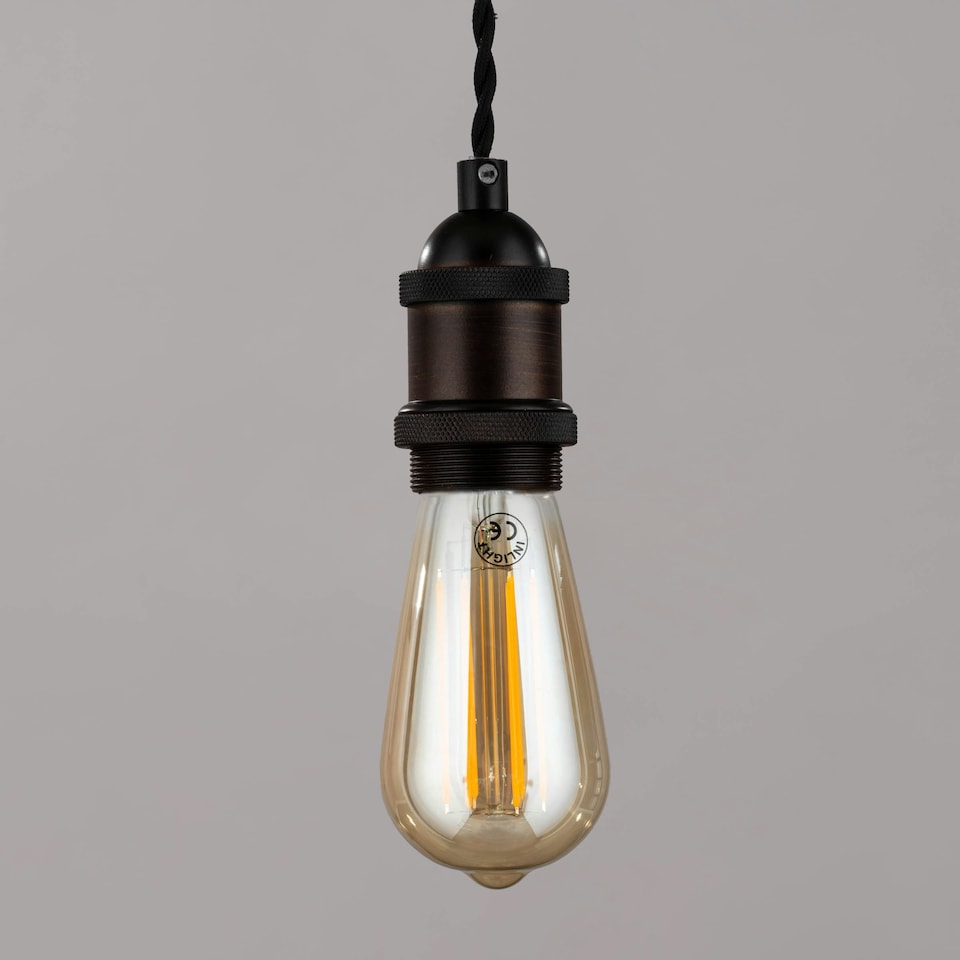 image 1 of BHS Industrial Style Champagne Cable Ceiling Pendant | Bronze | Bronze | 1
